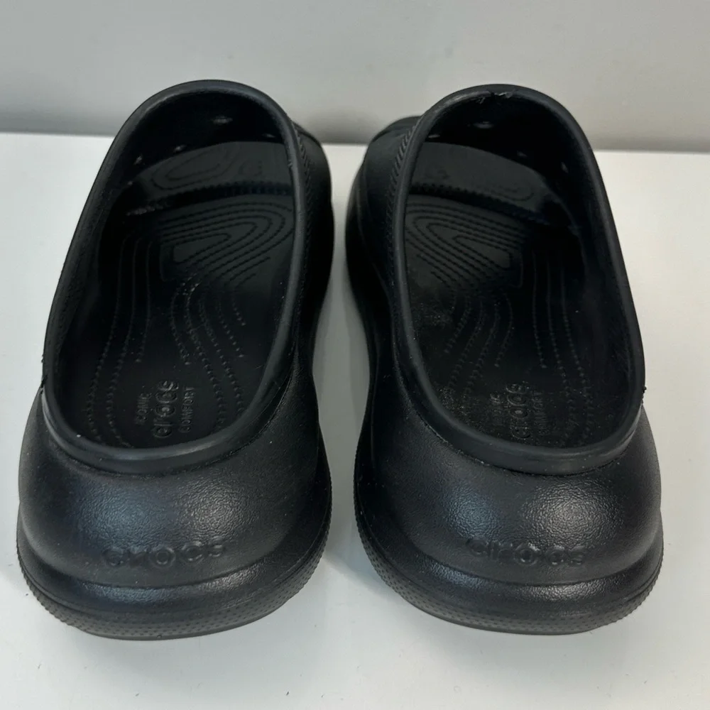 Crocs Classic Crush Slide Sandals Black Unisex Womens 12 Mens 10